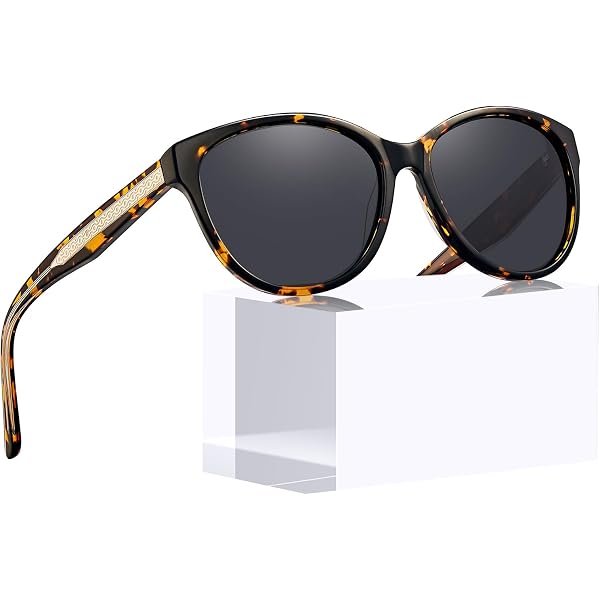Lunettes De Soleil Polarisées CARFIA Cat.3 UV400 - Vintage Acétate Mixte Homme Femme