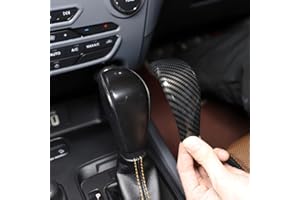 DIYUCAR Cubierta de plástico ABS para el centro de cambio de marchas para Ford Ranger Everest Endeavor T6 T7 2015-2019 Accesorios interiores (fibra de carbono)
