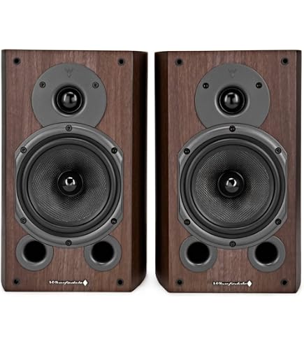 Mission LX-1 MkII Bookshelf or Standmount Speakers in Walnut Pearl