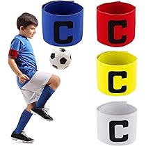 KAPSING 4 stuks aanvoerdersband voetbal, veelkleurig voetbal aanvoerdersarmband, meerkleurig elastische aanvoerdersband, rol-klittenbandsluiting KAPSING 4 stuks aanvoerdersband voetbal, veelkleurig voetbal aanvoerdersarmband, meerkleurig elastische aanvoerdersband, rol-klittenbandsluiting