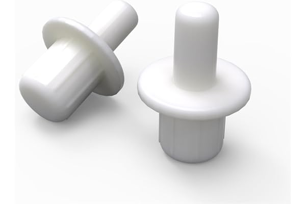 Sintrix Fab 2-pack gångjärnsbult för frysfackslucka – ersätter 00632231 & 00428473 – övre fäste 25 mm, kompatibel med Bosch Siemens Neff Constructa Balay Gaggenau kylskåp/frysskåp