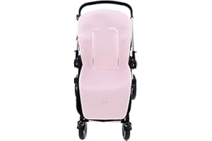 Funda de Verano para Silla Paseo Universal Rosy Fuentes- Colchoneta para Carrito Bebé- Transpirable-Compatible con Bugaboo, Jane, Concord, Baby Jogger, Bebecar…0-rosa