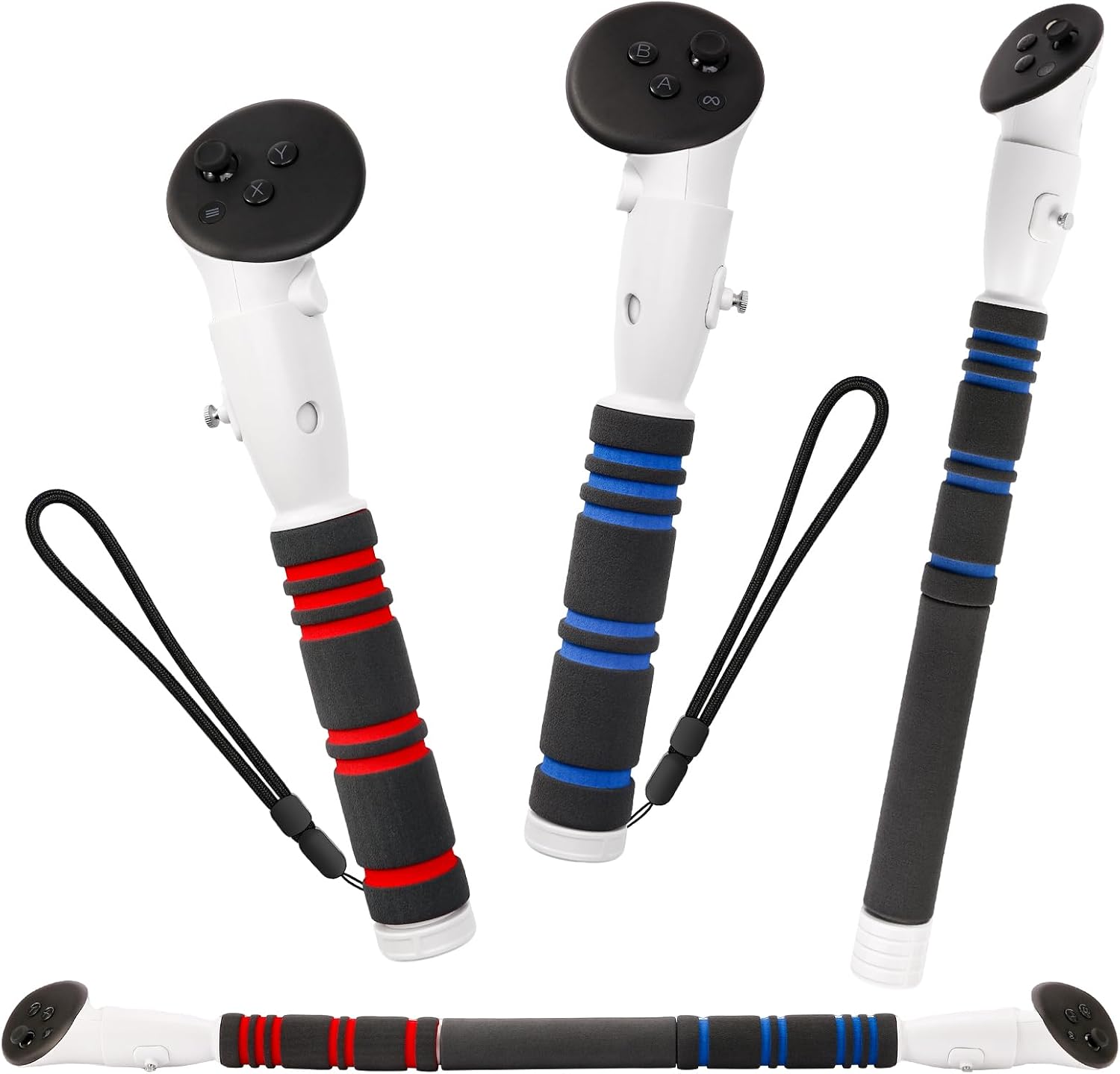 OOAVR Upgraded Gorilla Tag Long Arms Compatible with Meta Quest 3/Quest 3s Controller Accessories,VR Sticks Extensions Grips for Oculus Quest 3s/3,for Beat Saber Handles Golf Club Attachments