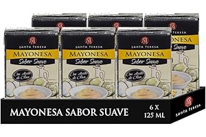Santa Teresa - Pack de 6 -Mayonesa Sabor Suave Elaborada Con Ingredientes Naturales Sin Conservantes Ni Aditivos. 6 unds