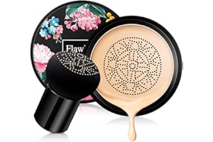 DONGER Mushroom Head Air Cushion BB Cream, Concealer Lasting Nude Makeup Moisturizing Brightening Pigment CC Liquid Foundation, Even Skin Tone Makeup Base Primer (Natural)