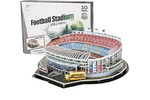 JEMPET Puzzle de estadio de fútbol 3D, modelo pequeño, juegos de construcción (100 unidades)
