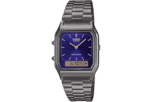 Casio Collection Retro damer analog – digital klocka AQ-230EG med rostfritt stål armband