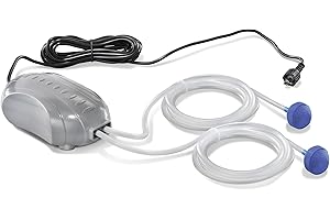 esotec Solar Einzelpumpe Teichbelüfter DUO AIR, 2x 90l/H Ersatzpumpe. 6-9V/DC Sauerstoffpumpe, Gartenteich Belüftung, Luftpumpe, Teichpumpe, Belüfterpumpe, Zubehörpumpe, IP44 101884