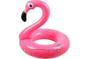 Oziral Pink Inflatable Flamingo Swimming Pool Float, Summer Rubber Ring Outdoor Lounger Cute Toy for Swimming Pool Party Beach (PINK)