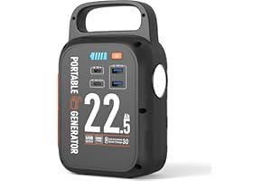 CAPTOK Kurbel Powerbank 22500mAh, Notstrom Akku 18W Schnellladen USB Typ-C, 83.25Wh Stromerzeuger Mit LED-Licht Für Notstromversorgung Camping Outdoor