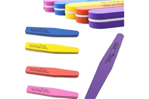 lemgyiamz Lima de uñas profesional, lima de uñas de madera, colores surtidos