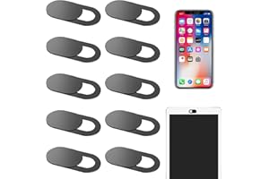 meukcez Copri Webcam Portatile, 10 Pezzi, Compatibilità Universale con PC Laptop Smartphone Tablet MacBook iPad iPhone, Soluzione Privacy (Nero)