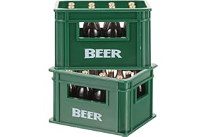 jojofuny Miniatur-Bierflaschen Spielzeug 2 Sets Puppenhaus-Bierglas-Modell Mini-Weinkiste Und Weinflasche Für Mini-Haus Küchendekoration Zubehör (Grün)