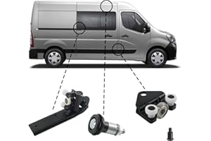 JINSENTGG Rulli per Porta Laterale Destra Sostituzione per Renault Master/Nissan Interstar 1997-2010, Set di Ruote per Porta Laterale compatibile with Opel Movano 1997-2010 - Guida a Rulli per Porta Scorrevole
