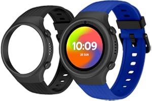 SPC Smartee Junior smartklocka för barn med GPS, videosamtal och SOS-knapp | 1,2-tums skärm, dubbelt blått och svart armband och spårningsläge