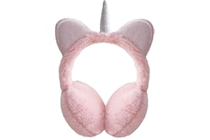 SEDEX Ear Muffs Kids Winter Girls Earmuffs Cute Unicorn Cat Fluffy Ear Warmer Childrens Plush Thermal Furry Ear Covers Windproof Soft Headband Outdoor Sports Faux Fur Earflaps Ski Cycling Running Headwear