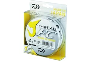 Daiwa Hilos de Pesca J-Thread FC Fluorocarbon 100 m 110 yd 0.393 mm 20 LB Fluorocarbono Spinning Surfcasting Boloñesa