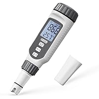 PH Messgerät, Dr.meter Messgerät 0.01 Auflösung, hohe Genauigkeit, weifarbiges LCD-Display pH-Meter mit ATC, 0-14pH…
