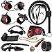 Produktbild HISIONLEE® Sexy Bed Bondage System Set Fesseln Leather Bondage Kit Satin-Augenmaske Kenbel Analplug (10 Stück)