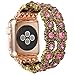 Produktbild Fastgo Armband für Apple Watch 38MM-Vintage Uhrenarmband Zubehör künstliche Crystal Stone Strap Ersatz iWatch Strap für Apple Watch Serie 2 Series 1 Edition (Pink - 38mm)