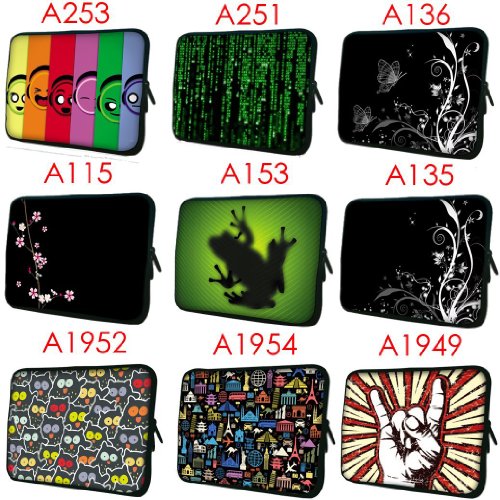 Sidorenko Schutzhülle für Größe 38 cm – 28 cm Laptops ( 15 – 15,6 Zoll ) neopren Blumen-Ranke / Hülle / Laptop-Tasche / MacBook Tasche / Computer-Tasche / Netbook Tasche / Aktentasche / Ultrabook Tasche / Taschen-Abdeckung / Überzug - 4