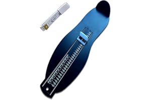 Thapncow Medidor de Pies, Dispositivos de Medición de Zapatos, Regla de Medición de la Longitud del Pie, 18 a 47 Regla de Medición de la Longitud del Pie, la con Cinta Métrica, (Negro)