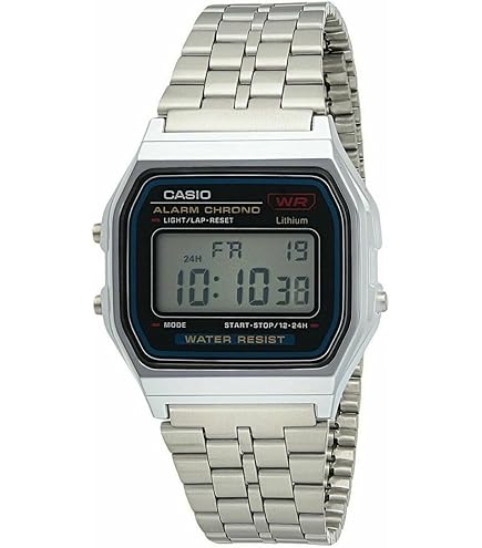 Orologio CASIO Vintage Collection A159, Cassa Dorata, Digitale, Impermeabile, Sveglia E Cronometro