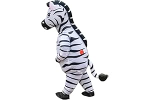 JASHKE Zebra nadmuchiwany kostium na Halloween dla dorosłych