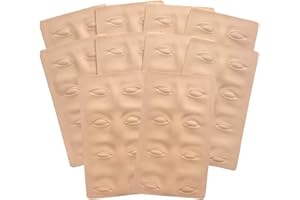 PIXESTT 10 Piezas Piel Sintetica Tatuaje para Ceja Microblading Set，Tatuaje Piel Cejas para Microblading Principiante y Artista Experimentado.