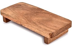 Samhita Display Stands Acacia Wood Modern Farmhouse Décor Displays Decorations for Rustic Home and Kitchen Décor (22.86cm x 10.16cm x 3.81 cm)