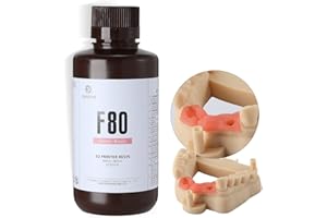 ‎RI RESIONE RESIONE 3D Drucker Resin,F80 Elastisches Resin 405nm UV-härtendes Harz mit hochschlagzähem Photopolymerharz für LCD DLP MSLA 3D-Druck (Zahnfleischfarbe, 500g)