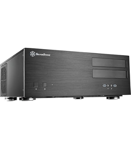 SilverStone SST-GD09B Grandia - Boîtier PC HTPC ATX Haute Performance Flux D'Air Silencieux, Noir