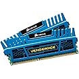 Corsair CMZ8GX3M2A1600C9B Vengeance 8GB (2x4GB) DDR3 1600 Mhz CL9 XMP Performance Desktop Memory Kit Blue