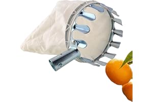 Bogoro Obstpflücker, Apfelpflücker, Obsternter Teleskop mit Stoffbeutel, Obstpflücker teleskop, Obsternter Aus Metall Passend Die Meisten Griffe(Silber), Praktischer Erntehelfer, Sliver