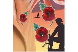 VIDONIO 2Pcs 2024 Poppy Badges and Pins,Remembrance Day Red Poppy Brooch,Lest We Forget Brooch Pin for Gifts Women Men,Decorations Memorabilia Veterans Memorial Military Pin Never Forget