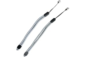 MUAGOCHIC Improved Replacement Reflective Wrist Straps for Oculus Quest 2 Gen Controller, Sturdy Comfy Adjustable Hand Strap for Oculus, Easy Attach White Resin Stopper for Oculus Controllers