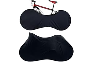CUVZORA Housse de vélo noire - Lavable - Protection contre les intempéries - Protection contre le soleil et la poussière - Facile à transporter - Bicycles d'extérieur - Pour vélos de montagne - Facile