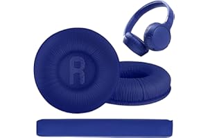 ERIOSCAR 1 Paio Cuscinetti Cuffie e 1 Archetto di Ricambio per JBL Tune600 T500BT T450 T450BT JR300BT, (Non Compatibili con Tune600btnc) Copri Padiglioni Cuffie Universali 70mm con Memory Foam