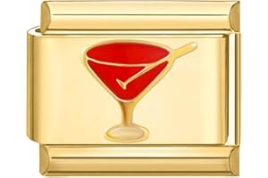 papasgix Italian Charms Module für 9mm Italian Charm Bracelet Gold DIY Italian Style Charms für Damen Abnehmbar Italienisches Charm Armband Zubehör Mädchen Junge Geschenk