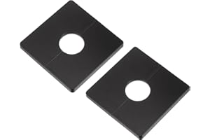 sourcing map 2pcs Placa de Escutcheon Autoadhesiva Cuadrada de ABS con Orificio de 28mm/1.1 Pulgadas de Diámetro Cubierta de Tubería de Agua para Decoración de Grifo Negro