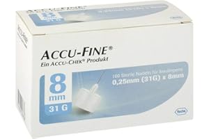ROCHE DIABETES CARE DEUTSCHLAND GMBH ACCU FINE sterile Nadeln f.Insulinpens 8 mm 31 G