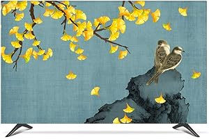 NANKAN 22-80 Pouces Housse de Télévision Polyester Antipoussière aux Couleurs Vives Housse de Protection Couverture TV pour LCD LED, avec Couverture de la Télécommande de la Télévision