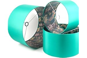 Abat-jours Tambour Contemporain de 50 cm Vert pour Lampes de Table, de Sol et de Suspension, pour Salon et Chambre, E27 E14 60 watts Maxi par Stella & Mag Creative