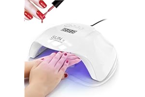 PULCHRAM Lampada UV LED 54W per Unghie - Fornetto Professionale per Manicure e Pedicure con 4 Impostazioni Timer e Sensore per Smalto Gel