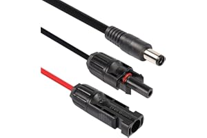 SinLoon Cable de Extensión Solar 4.9FT 14AWG Conector Solar a 16AWG DC 7604 Cable de alimentación para el panel solar y los dispositivos de generador portátil con 7604 puertos