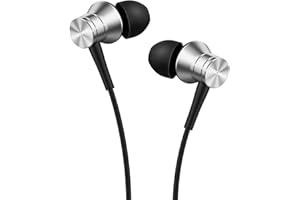 1MORE Piston Fit Wired In-Ear Earphones Fashion Durable Headphones with Microphone and Volume Control, Pure Sound, Noise Isolation, Adapted for Most Smartphones/PC/Tablet - E1009 Silver