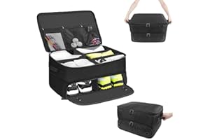 CUTEHAIRY Golf Trunk Organizer - 3 Layers Locker Storage Bag With Separate Compartment for 2 Pair Shoes, Car Locker Efficient Storage for All Your Golf Accessories