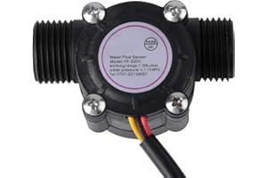 KEENSO DN15 G1/2 Water Sensor, 1/2'' Water Hall Sensor Control Hall Effect Flowmeter 1-30L/min High Precision Sensor Switch Hall Effect Flowmeter Fluid Meter Counter For