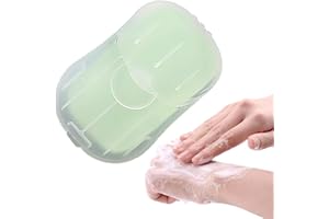 lencyotool 50 Pcs Paper Soap Sheets Travel Wash Leaves Portable Paper Soap Flakes With Box Soap Tablets Hand Soap Paper For Outdoor Use, Soap Paper, Travel Accessories, Paper Soap
