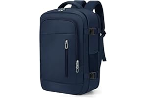 OTAHGK Mochila de Viaje Cabina Avion 40 x 20 x 25 para Ryanair Equipaje de Mano Maletas de Cabina Bolsa de Viaje para Portátil de 14 Pulgadas con Orificio de Carga USB y Bolsillo Antirrobo-Azul